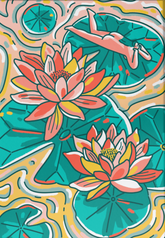 Water Lily Lady - Jagoda Sadowska / Print